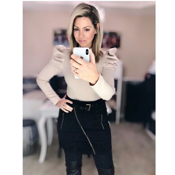 Black Faux Suede Skirt - Picture 6 of 7